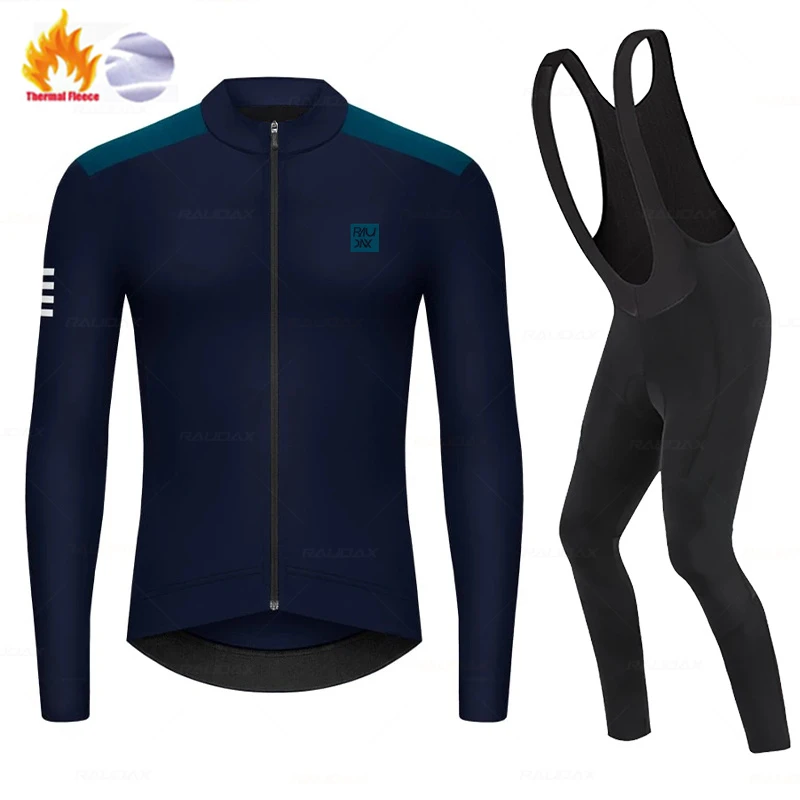

Raudax Winter Thermal Fleece Cycling Jersey Set Normal Studios Racing Bike Cycling Suit Mountian Cycling Clothing Ropa Ciclismo
