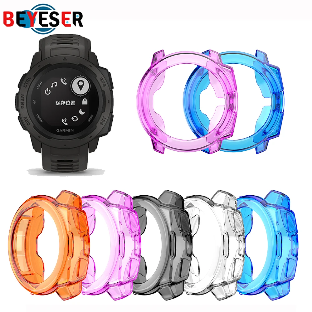 Transparent TPU Case For Garmin instinct Smart watch Cover Watch Full Protector Shell for Garmin Instinct Bumper New Fashion