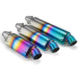 Universal 51mm Motorcycle Exhaust With DB Killer For suzuki Muffler Titanium Color Motorbike ATV Pit Bike cafe racer tmax YO009