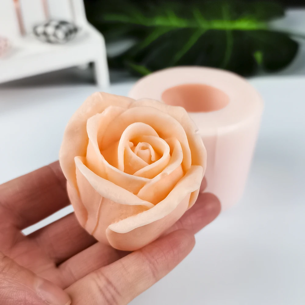 HC0321 PRZY Rose Mold Flowers Mold Mold Silicones Beautiful Roses Bouquet Soap Candle Moulds