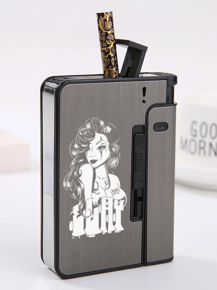 tattoo cigarette case Assorted Tattoo Design Crushproof Plastic