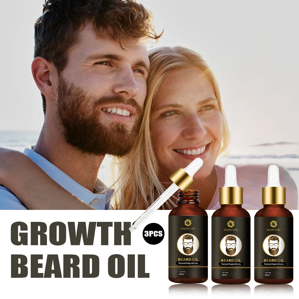 Men Beard Growth Essential Oil Fast Growth Beard Nourishing Moustache Oil Natural Organic Beard Growth Oil Beard Care Product