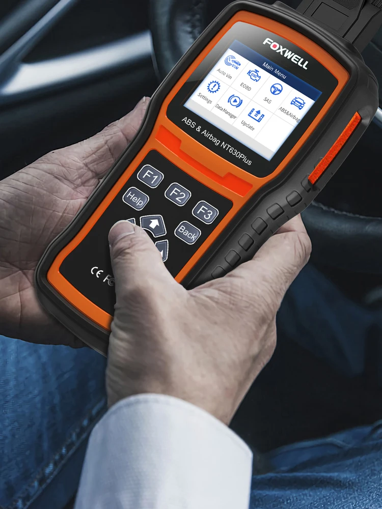 Foxwell nt630 além de obd2 Scanner Automotivo em Português Motor ABS Airbag EPB OIL SAS Calibração