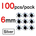 100 Piezas de Plata de 6 mm