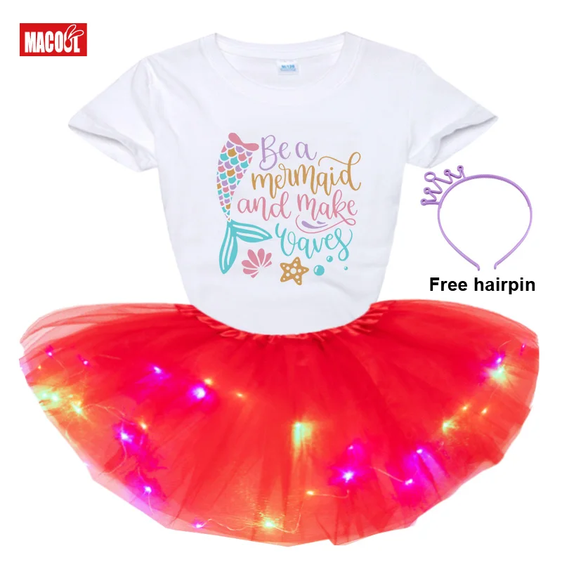 

2021 New Tutu Dress Baby Girl Clothes 24M-8Yrs Colorful Mini Pettiskirt Girls Party Dance Rainbow Tulle Skirts Children Clothing