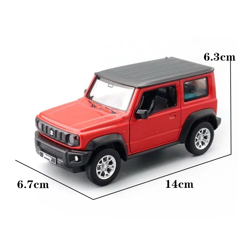 Diecast Metal Toy Car Model 1:26 Scale Suzuki Jimny SUV Pull Back Sound & Light Educational Collection Gift Kid Doors Openable