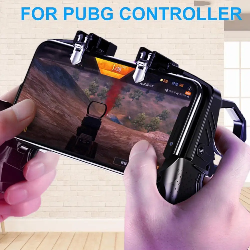 

Four Finger Linkage Mobile Phone Game Controller Button Handle Joystick for PUGB Ergonomic Design Game Accessories