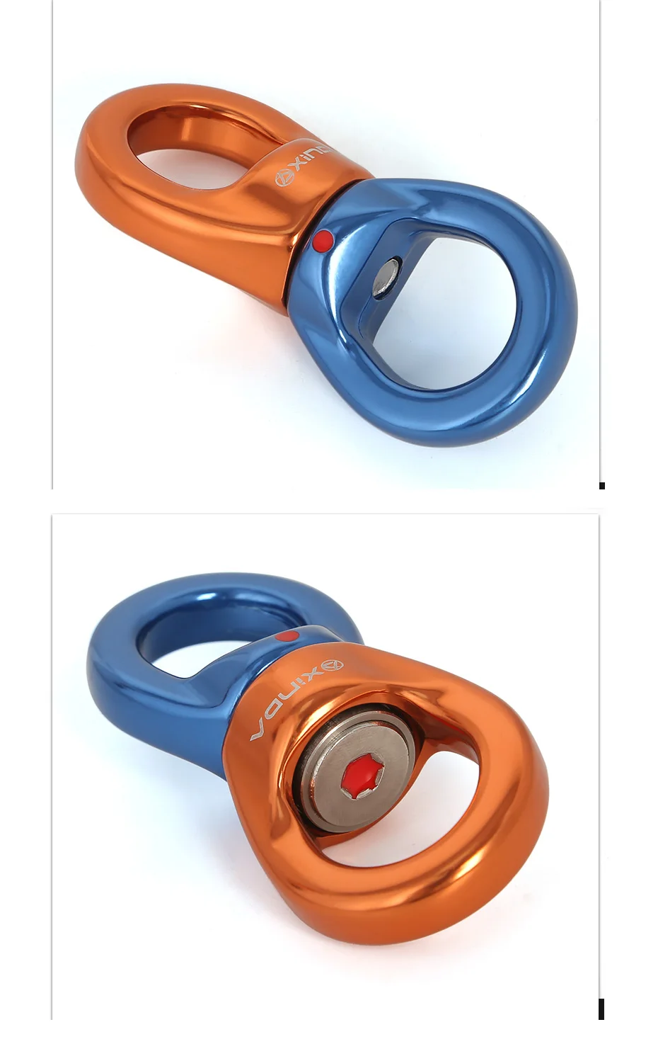 XINDA Professionelles Outdoor-Klettern, universelles Radbefestigungsgerät, Drehverbinder, hohe Höhe, Top-Yoga-Universalring – Detail 3