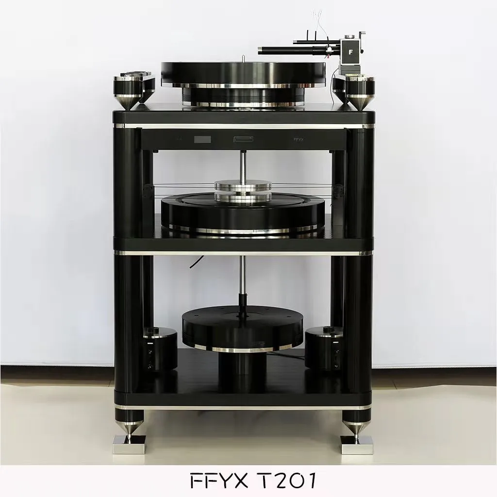 Ffyx t201 piso emblemático vinil plataforma giratória lp áudio player suspensão a ar tecnologia oi-end vinil record player