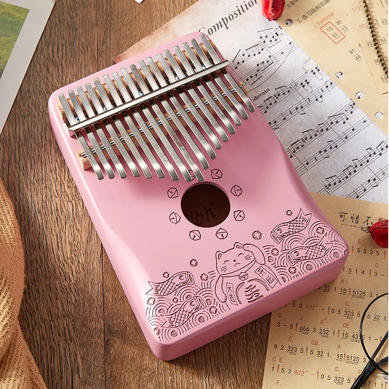 17 Keys Kalimba Thumb Piano High Quality Mahogany Body Musical Instruments With Learning Book Kalimba Piano Christmas Gift