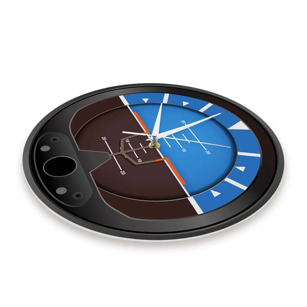 Airspeedometer Flight Instrument Silent Wall Clock Aircraft Attitude Indicator Home Décor Watch Pilots Art Décor Modern Clock