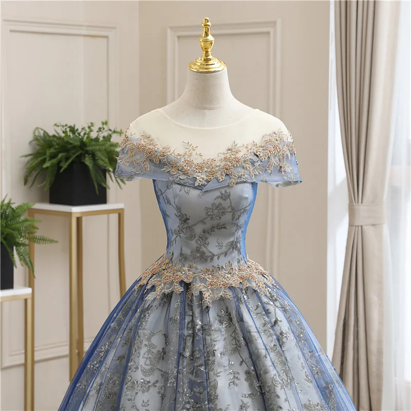 Gryffon Vestidos Quince anera Kleider Party kleid klassisches Ballkleid Vintage Spitze glänzend Ballkleid Robe de Bal Plus Size