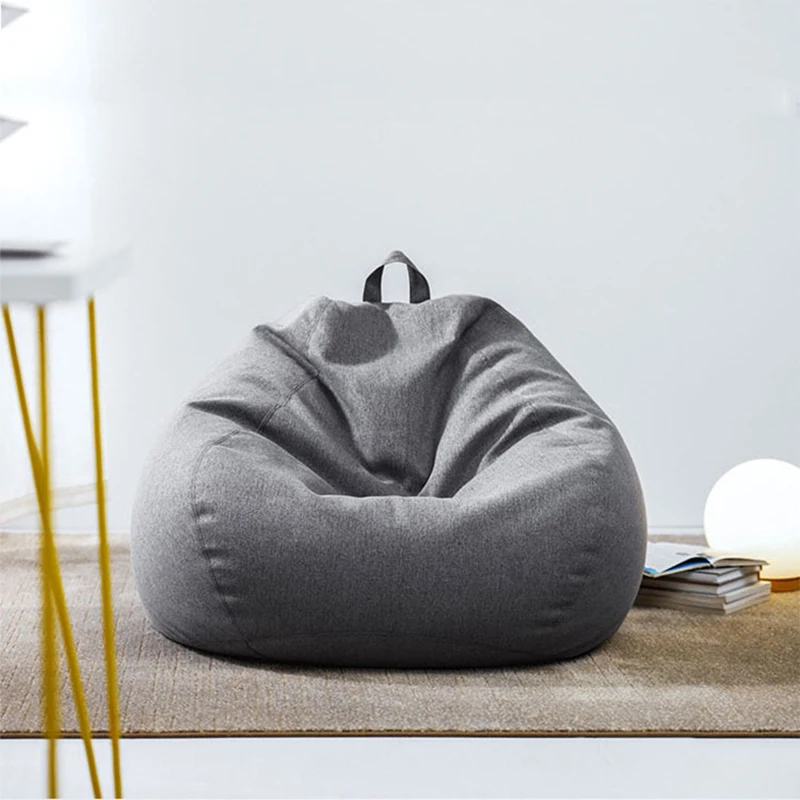 Lazy Sofa Cover Solid Chair Covers without Filler/Inner Bean Bag Pouf Puff Couch Tatami Living Room Furniture Cover