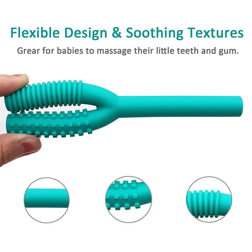 Kids Chewing Tube Y-Shape Chewy Teether Baby Oral Motor Chew Tools Tuxtured Autism Sensory Therapy Toys Speech Therapy Tool