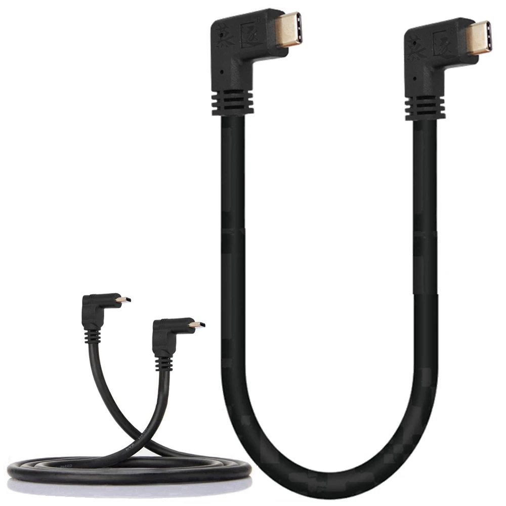 Extensor de cabo de dados, peças pretas, substituição de telefone tipo c macho para macho, tpe, usb 0.3, extensão 10 gb/s, 1ft 2 pés 1.8m-3.1 m