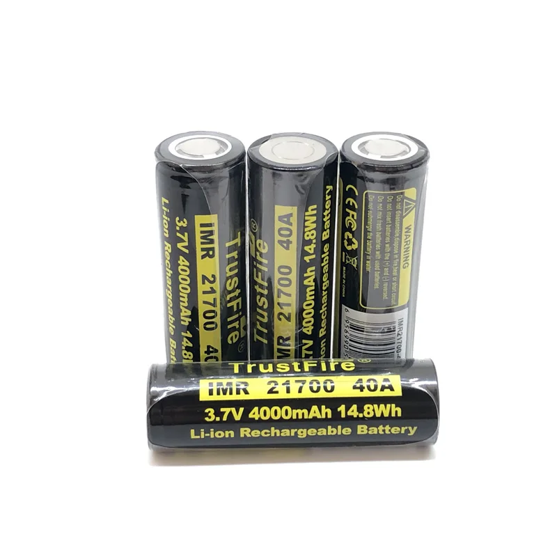 

10pcs/lot TrustFire IMR 21700 Battery 3.7V 40A 4000mAh 14.8W Li-ion Rechargeable Lithium Batteries For Electrical Tools Toys