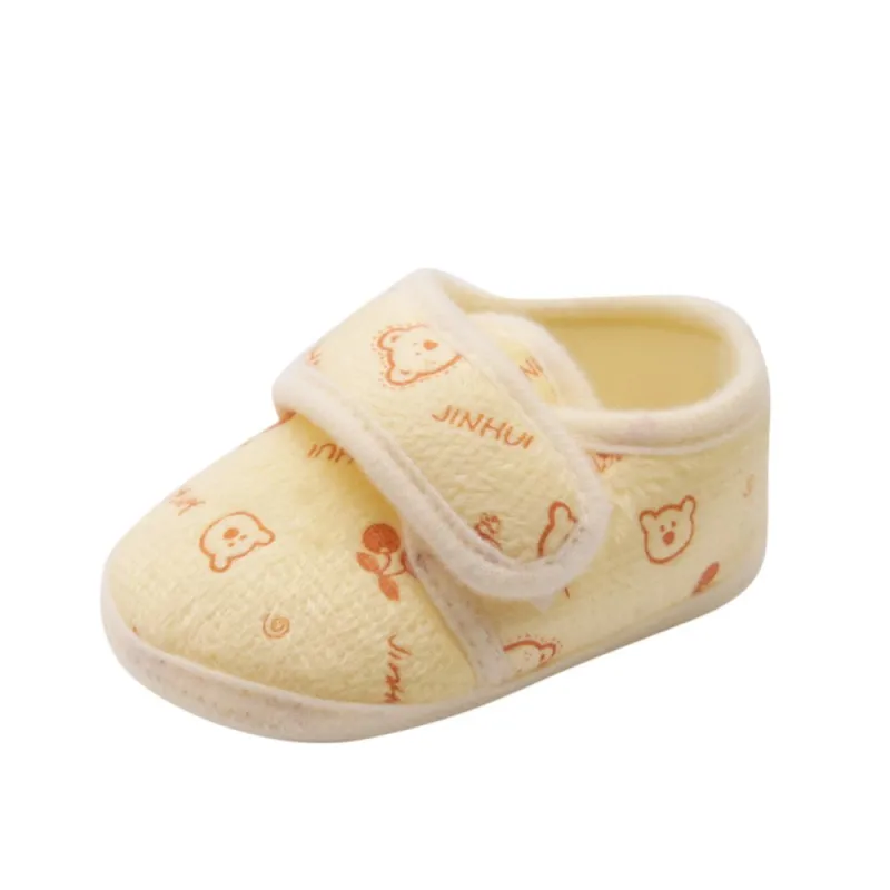 Chaussures antidérapantes en coton pour bébés filles de 0 à 18 mois, chaussures de berceau souples avec nœud papillon