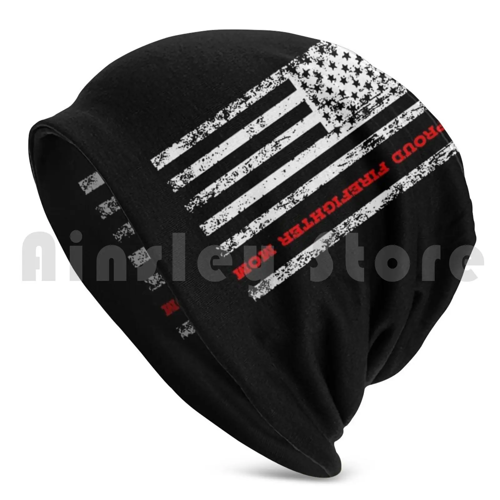 Proud Firefighter Mom Beanies Knit Hat Hip Hop Firefighter Mom Fireman Fireman Mom Firefighter