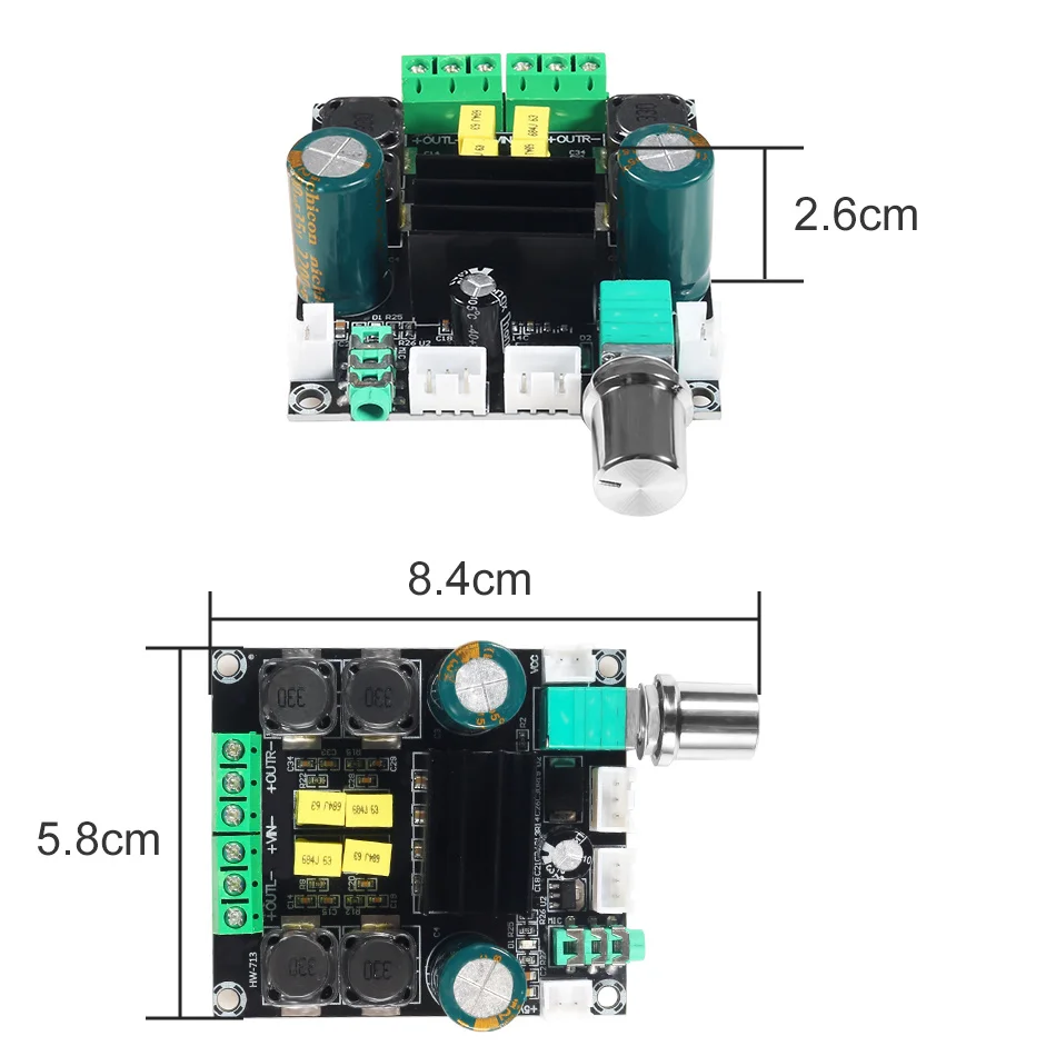 TPA3116D2 TPA3116 듀얼 채널 스테레오 고전력 디지털 오디오 전력 증폭기 보드 2*120W Amplificador DIY 모듈 XH-M543