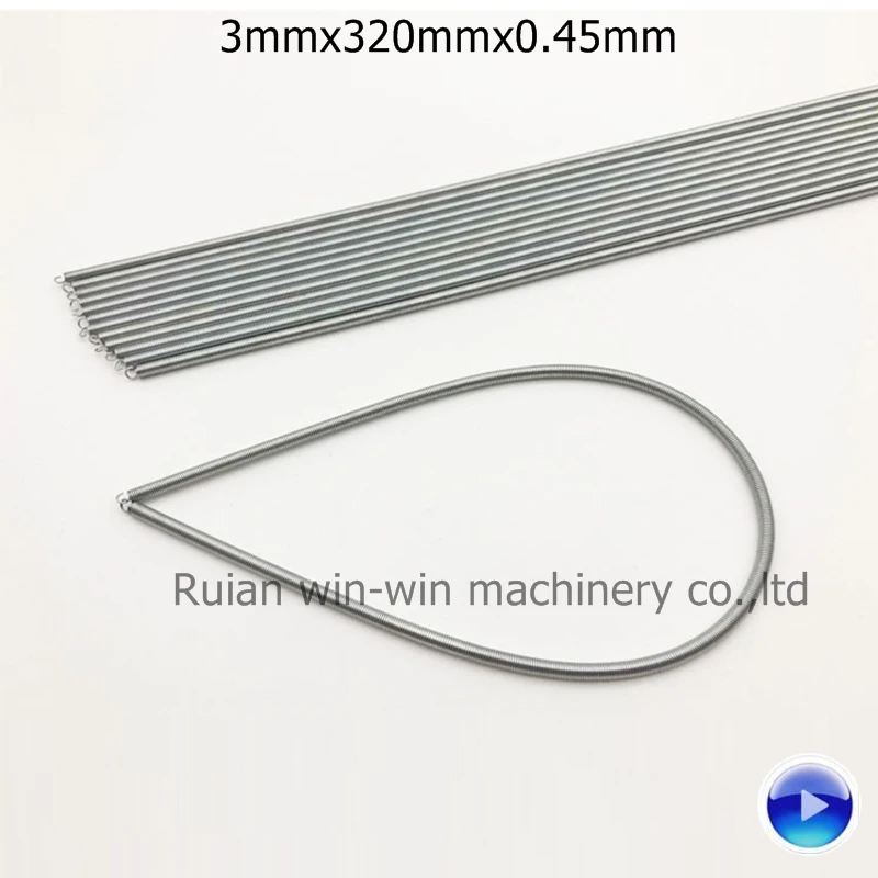 

500pcs 3mmx320mmx0.45mm side sealing bag making machine extension springs two side have hook