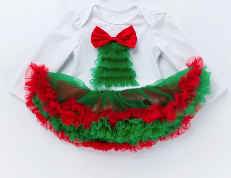 Baby First Christmas Costumes Infant Toddler Girl Xmas Outfits Newborn Cotton Rompers lace tutu dress Bebe Vestido Clothing