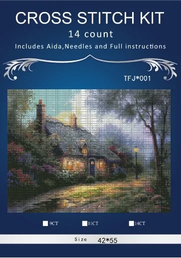 

Counted Cross Stitch Kits, Needlework Crafts, DMC Color, DIY Arts, Handmade Decor, Dream House, 14 CT, Top New