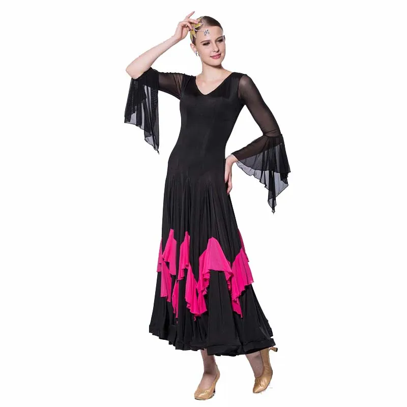 Robe de danse moderne Standard National, robe professionnelle, personnalisée, pour salle de bal, M-102