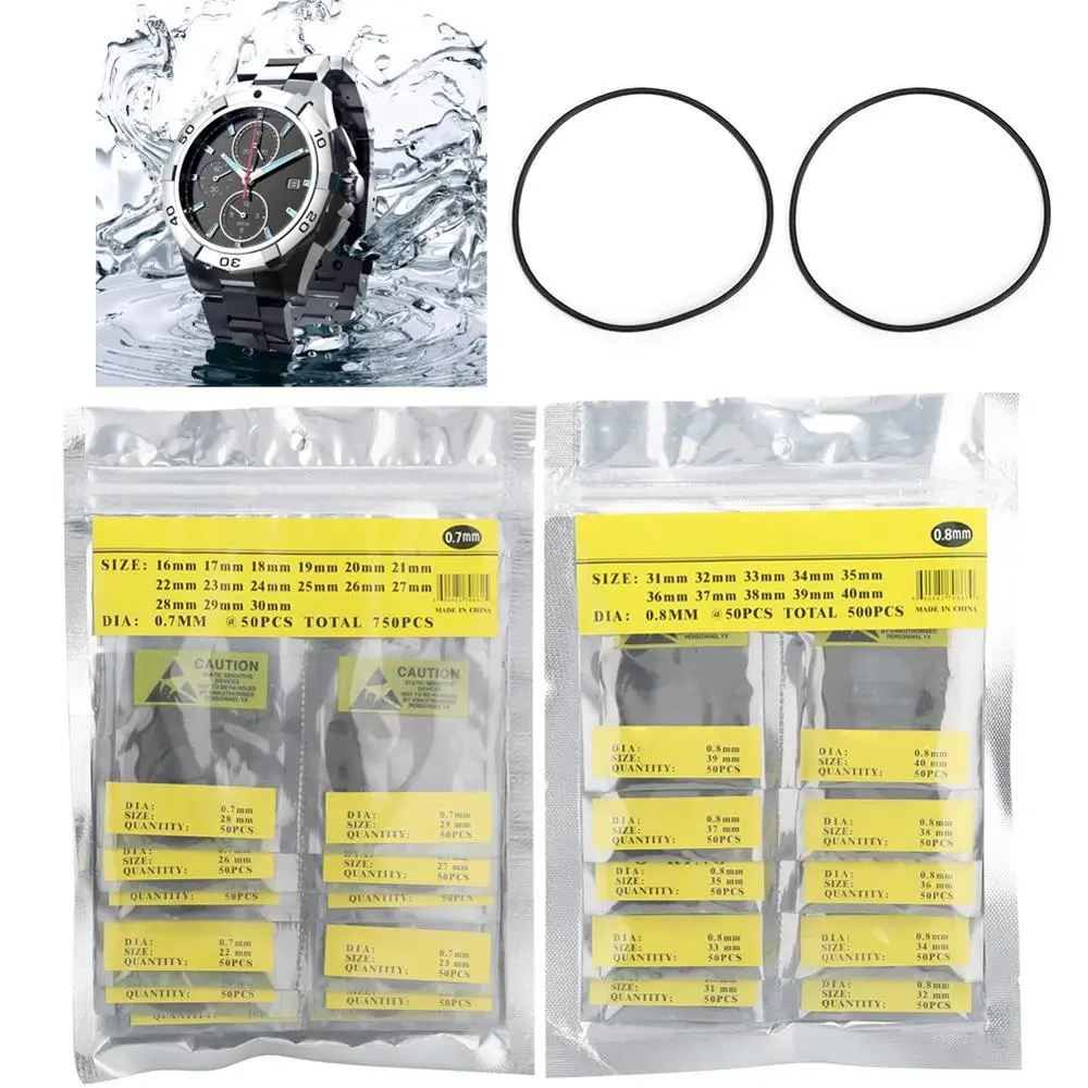 0.7mm/0.8mm Rubber O-Ring Waterproof Watch Back Cover Gasket  Washers 31-40mm Watch Repair Tool Accessories for Watchmaker