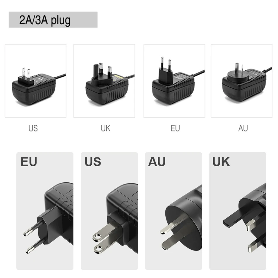 AC110-240V to DC5V  9V 12V  1A 2A 3A Universal Power Adapter Supply Charger adaptor EU US plug for 2835 5050 LED light strip