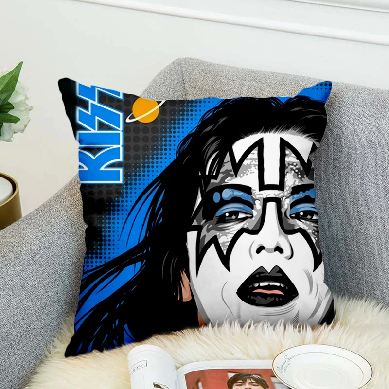 KISS Rock & Roll All Nite Party Pillow Case Polyester Decorative Pillowcases Throw Pillow Cover style-1