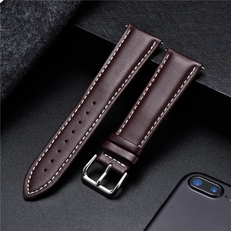 Calfskin Strap 16mm 18mm 20mm 22mm 24mm Men's and Women's Replacement Casual Strap