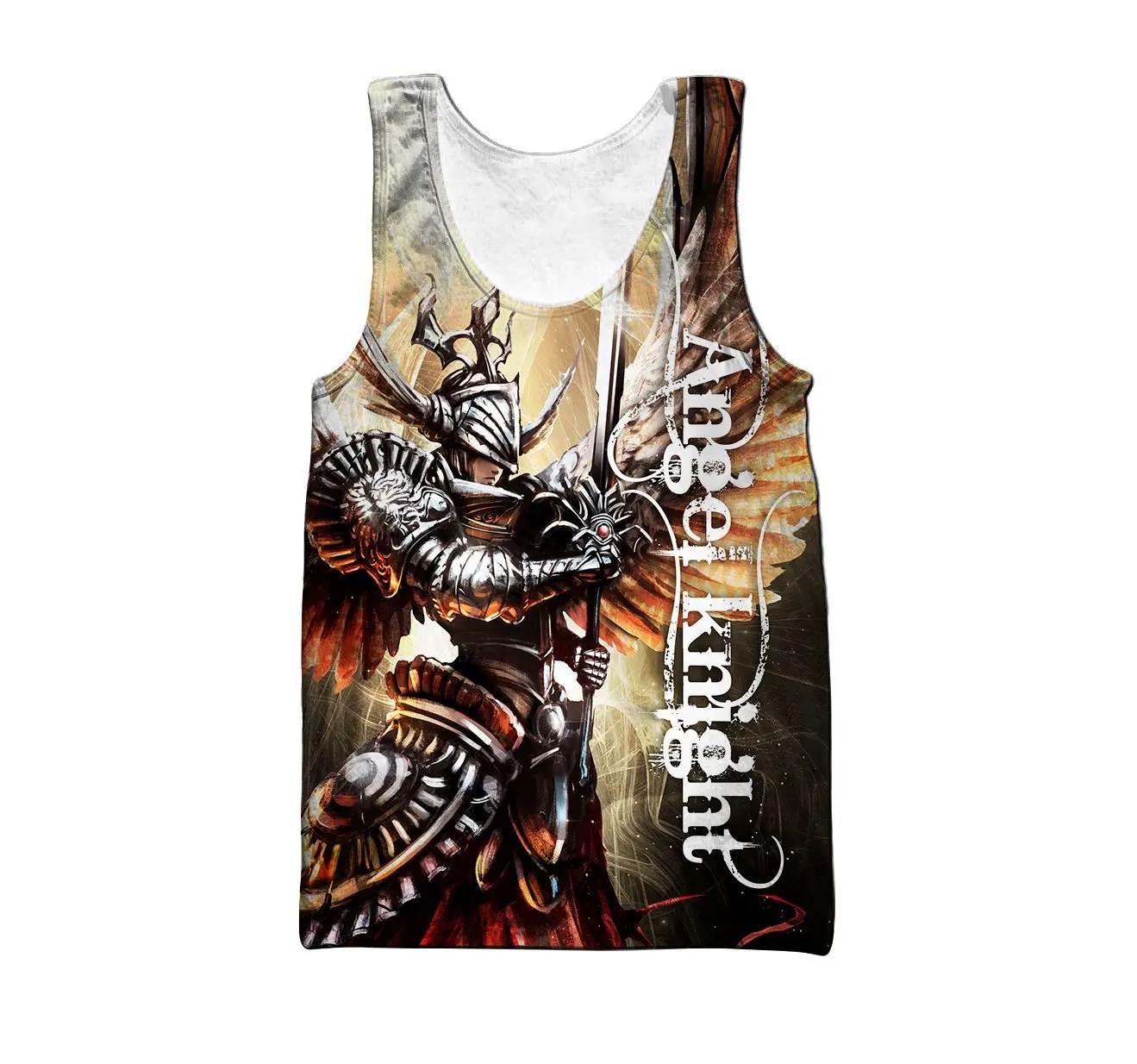 Brave Knight Templar 3D Printed men vest Harajuku Fashion Sleeveless T-shirt summer streetwear Unisex tank top BX005