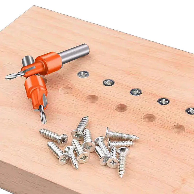 HEDA 1PC Step Drill Taper Hole Tapping Screw Alloy drill bit DIY Supplies Head Shank Woodworking tools Countersink Installation