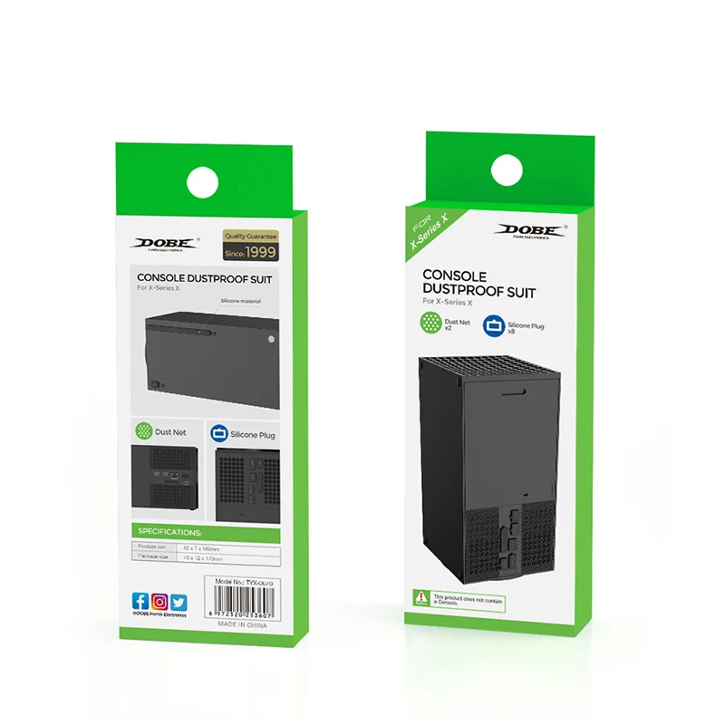 Kit a prueba de polvo para consola de juegos Xbox Series X, tapón de malla, funda de silicona, filtro de polvo, paquetes de red, accesorios de juego, 2022