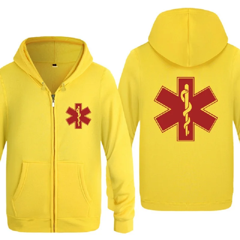 

EMT Emergency Ambulance Printed Mens Hoodie Fashion Fleece Long Sleeve Men Jacket Sweatshirt Winter Male Sport Hoodies Coat