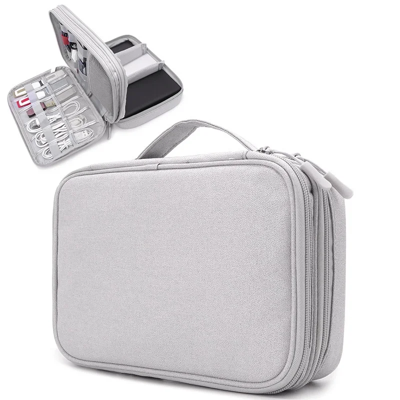 Accessories Carry Bag Gadget Bag Travel Cable Case Electronics Organiser for ipad/Chargers/Cables/Powerbank/Hard Drive