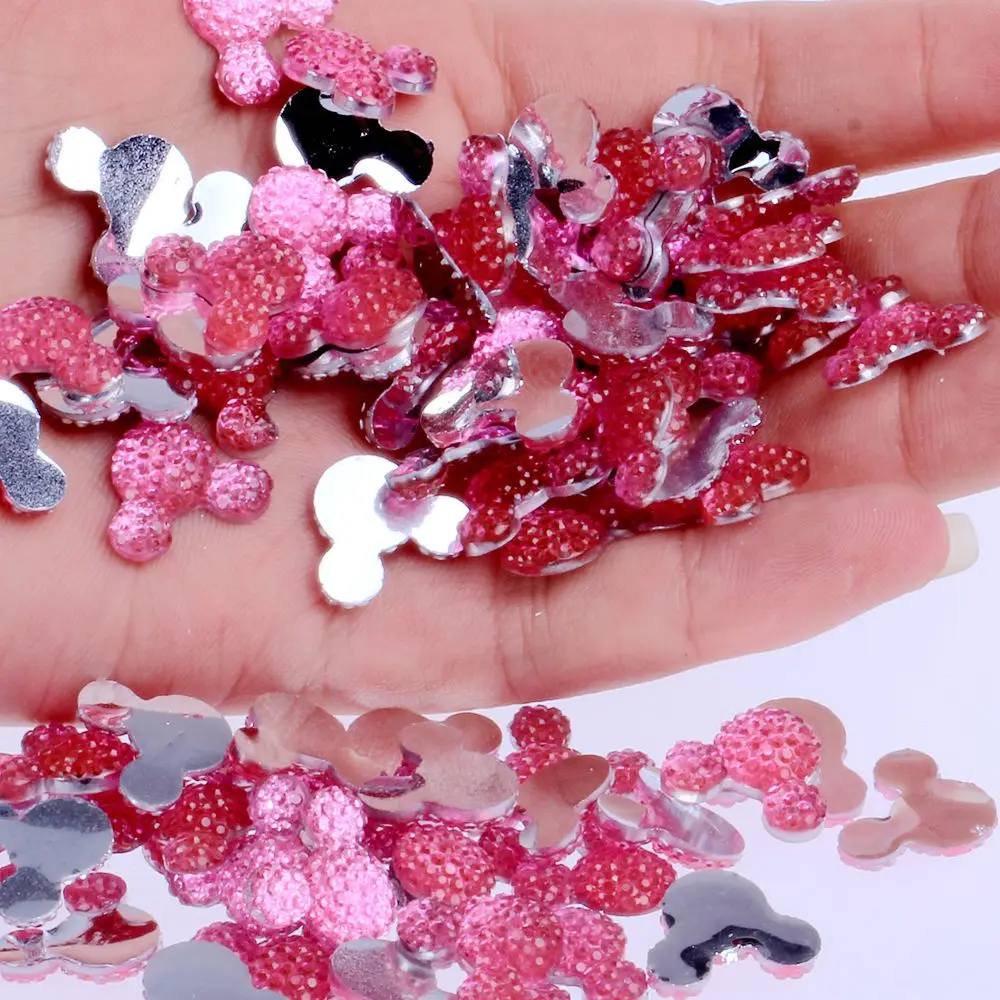 Head 1000pcs 14x11.5mm Many Colors Flatback Glue On Resin Rhinestone DIY Nail Art Crafts Jewelry Garments Decorations