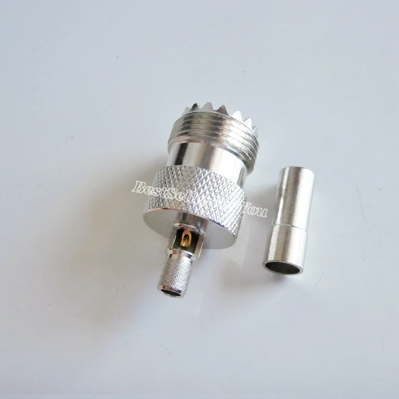 1Piece UHF SO-239 Female SO239 SO-239 Window Crimp RG58 RG142 LMR195 RG400 RF Connector