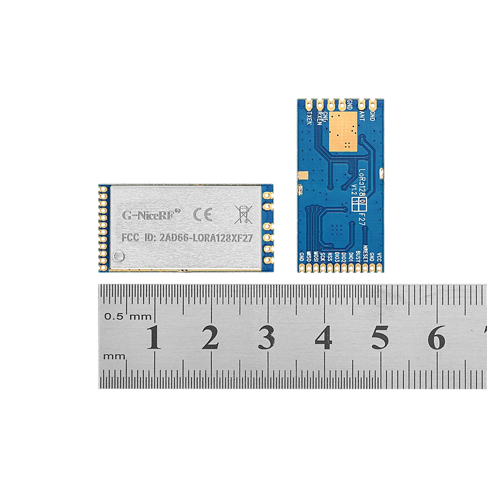 Imagem -02 - Fcc ce Certificado Lora1280f27 500mw Módulo Lora de Longo Alcance 2.4g Chip Sx1280 2.4ghz Transceptor sem Fio rf Peças Lote