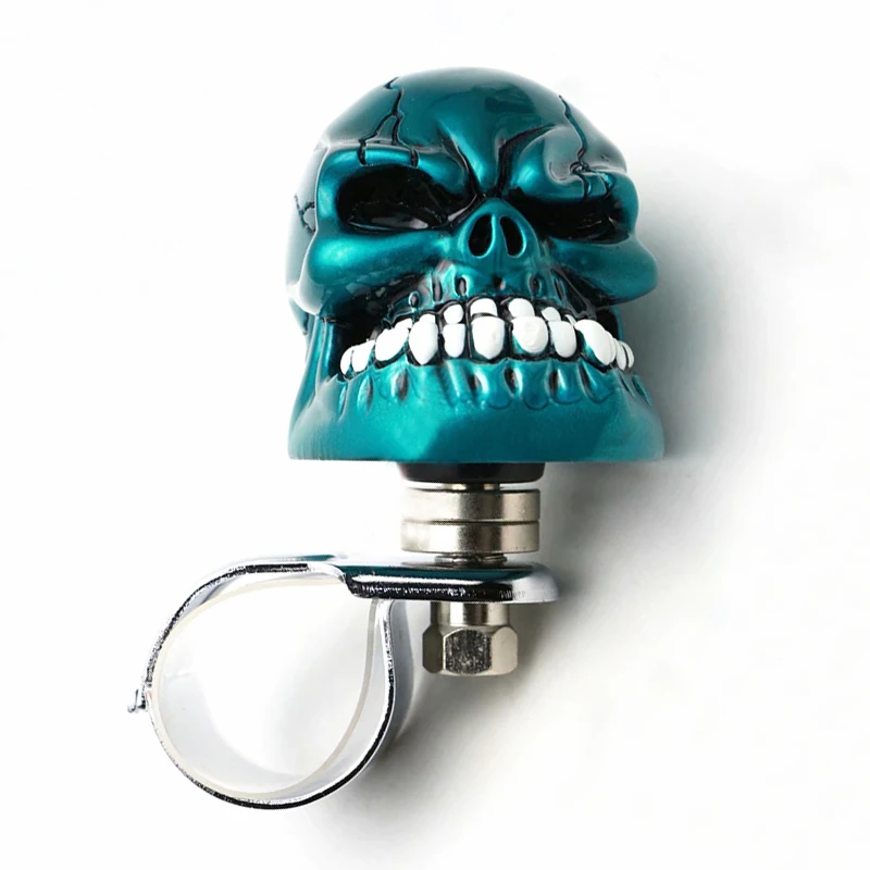 SKULL HEAD Car Styling Steering Wheel Power Handle Ball Hand Control Power Handle Grip Spinner Knob Grip Knob Turning Helper