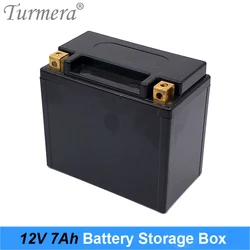 Turmera 12V Battery Storage Box Apply to 7Ah 10Ah 20Ah for Motorcycle Battery and 12V 24V Uninterrupted Power Supply Replace Use