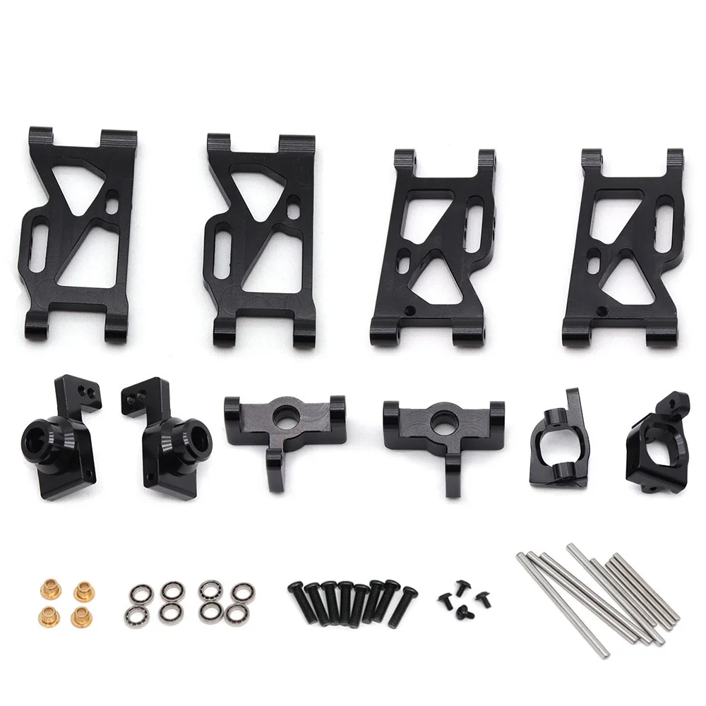 Parti di aggiornamento in metallo braccio oscillante anteriore posteriore C Base supporto per asse della tazza dello sterzo per auto RC WLtoys 144001 124016 124017 124018 124019