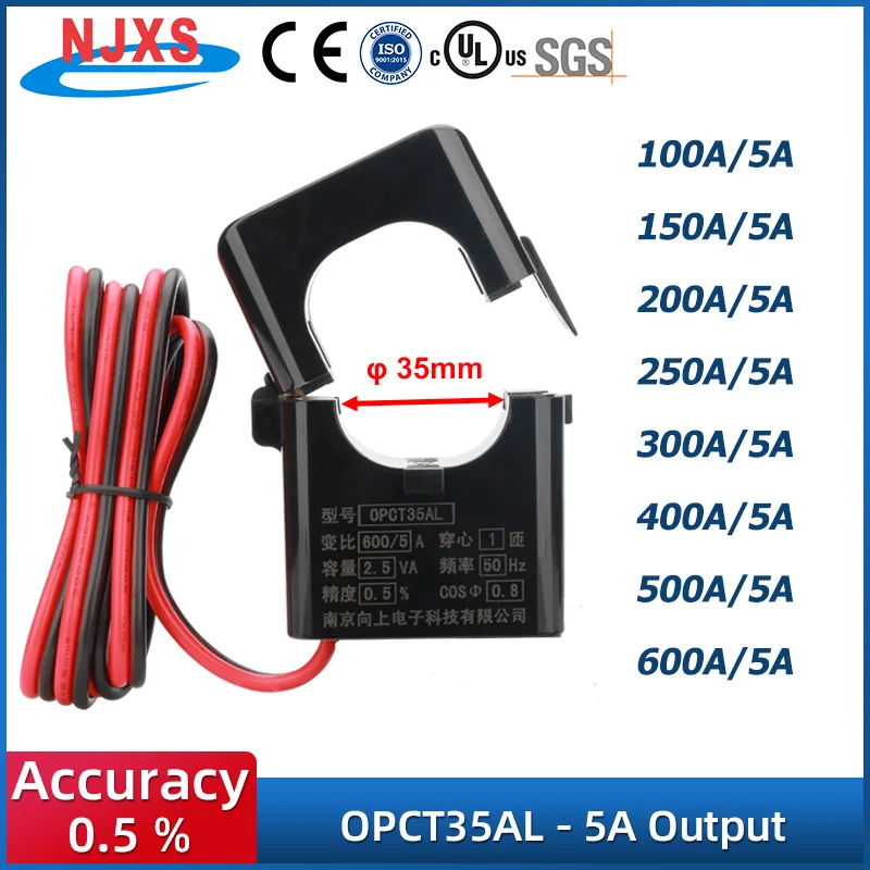 Split Core Current Transformer Suppliers AC Clamp on CT OPCT35AGL 100A 200A 300A 400A 600A 5A Open Type Current Transform