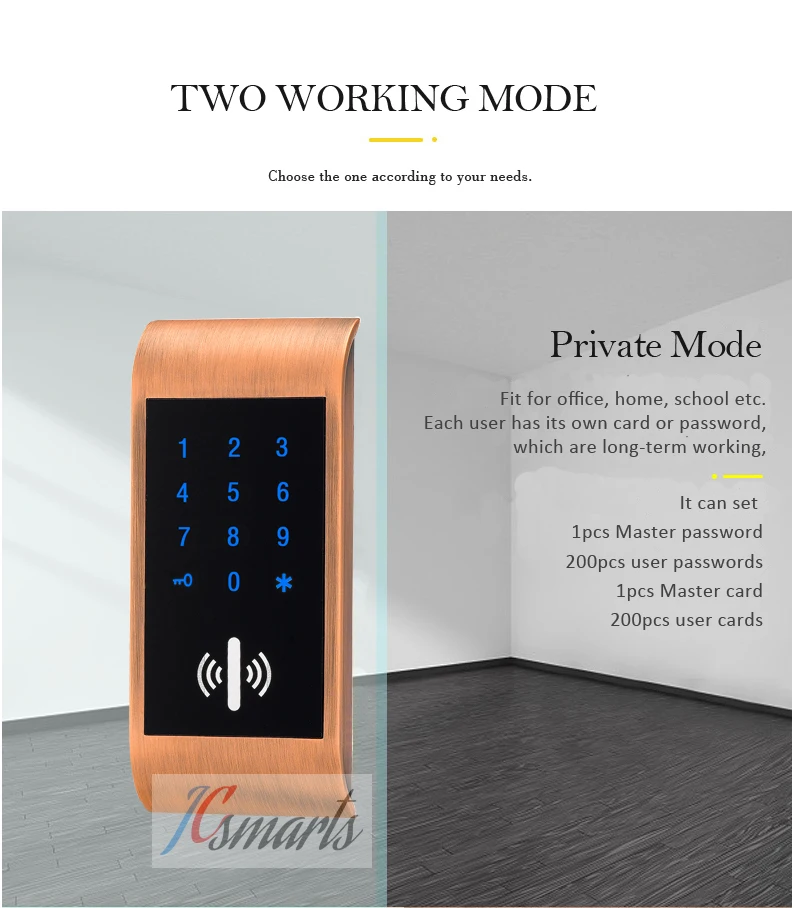Intelligente Tastatur RFID Elektronische Schrank Umkleide Sauna Lock für Home Gym Schule Spa Schrank Tür – Detail 8