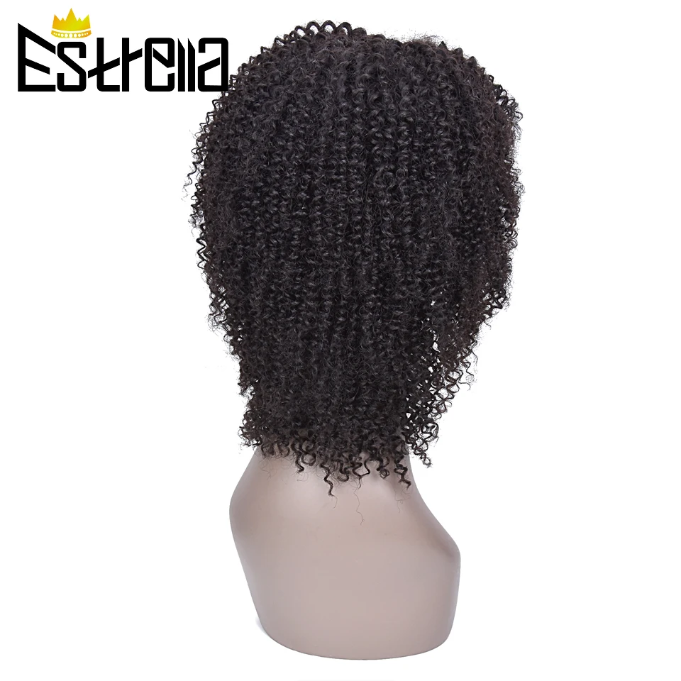 Brazilian Thick Curly Human Hair Wigs Short Kinky Curly Human Hair Wigs Remy 100% Human Hair Machine Made Wig Natural Black