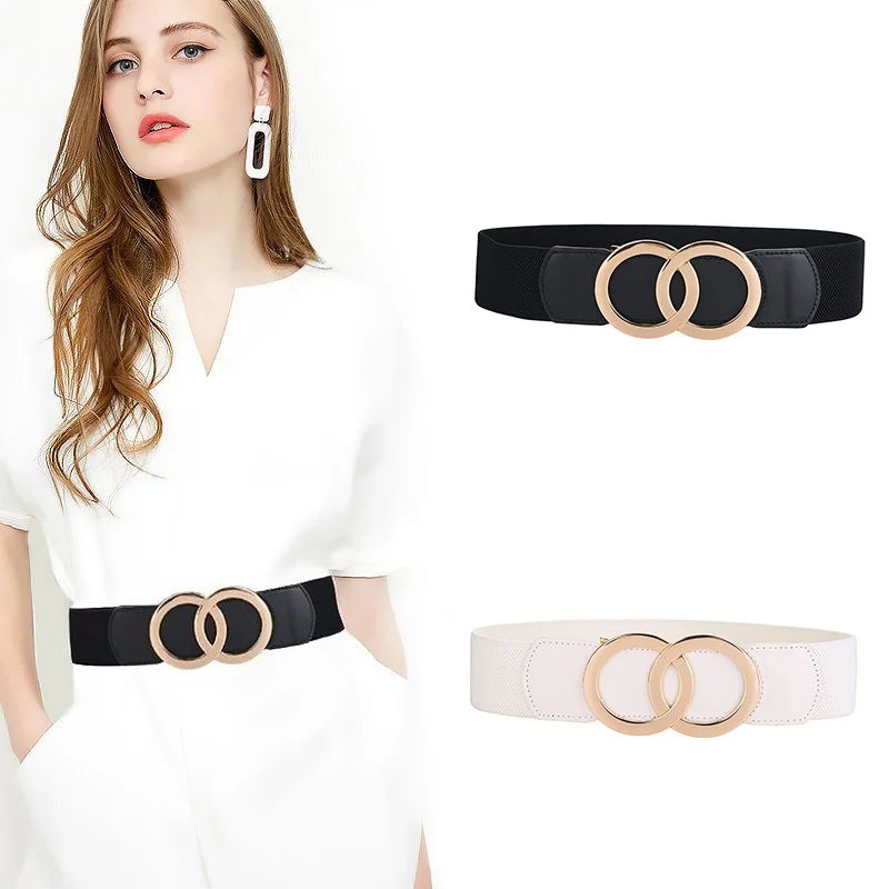 Luxury belt with metal buckle, black, wide leather, ladies belt, white, brown ladies dress, corset, belt