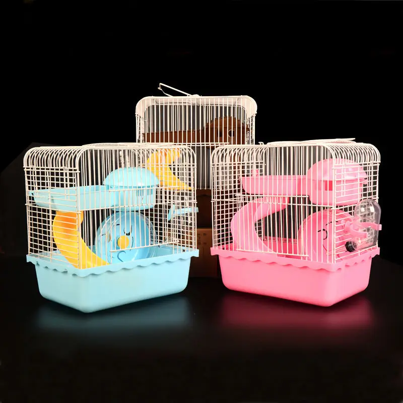 Hamster Luxury House Multifunction Pet Playground Hamster Nest Recreational Facilities Pulley Feed E11482