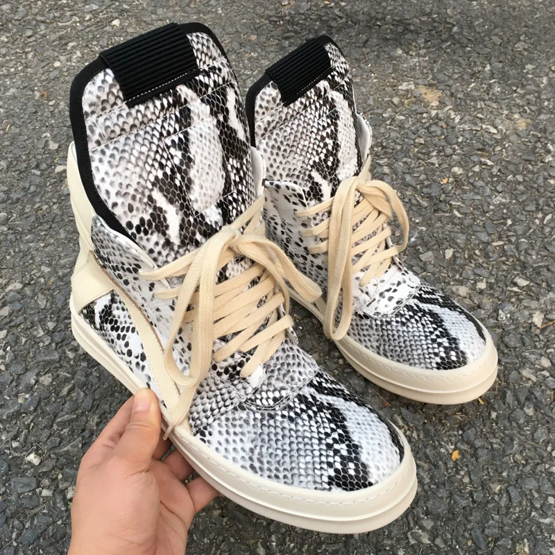 

Sneakers Snake Skin Pattern Shoes Men's Sneakers Shoes Men Original Shoe Men's Casual Shoes Short Boots