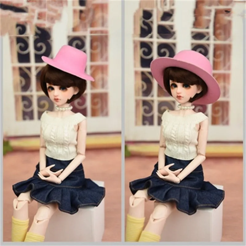 Two specifications bowler BJD Doll hat Blyth doll fashion hat 13CM and 10CM Fit For Barbie Blyth doll DIY accessories