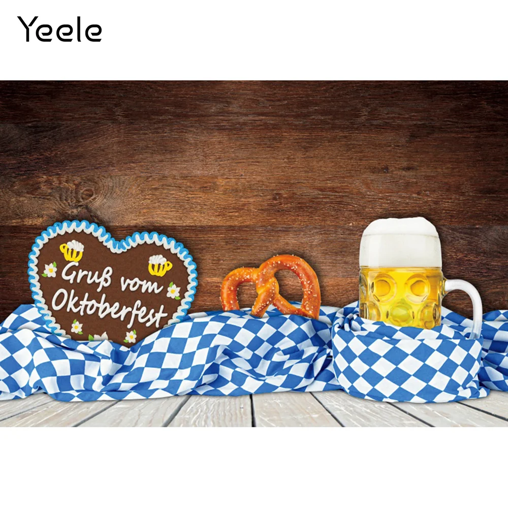 Yeele Photography Oktoberfest Backdrops Wood Board Bread Beer Wild Portrait Party Photozone Backgrounmd Photographic Carnival